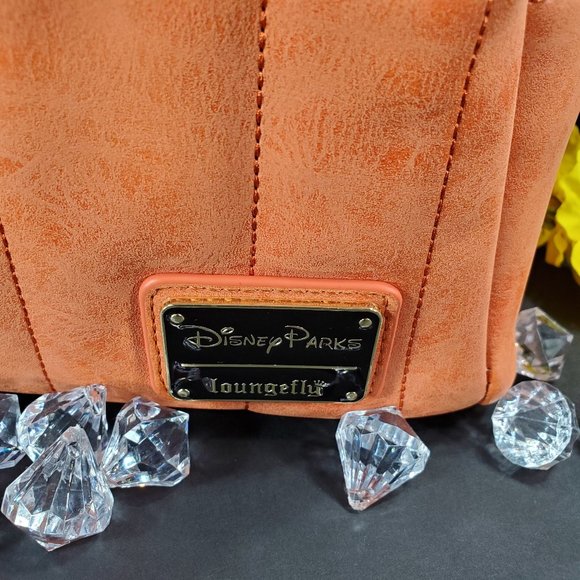 Disney Loungefly Orange Pumpkin Backpack - Picture 3 of 8